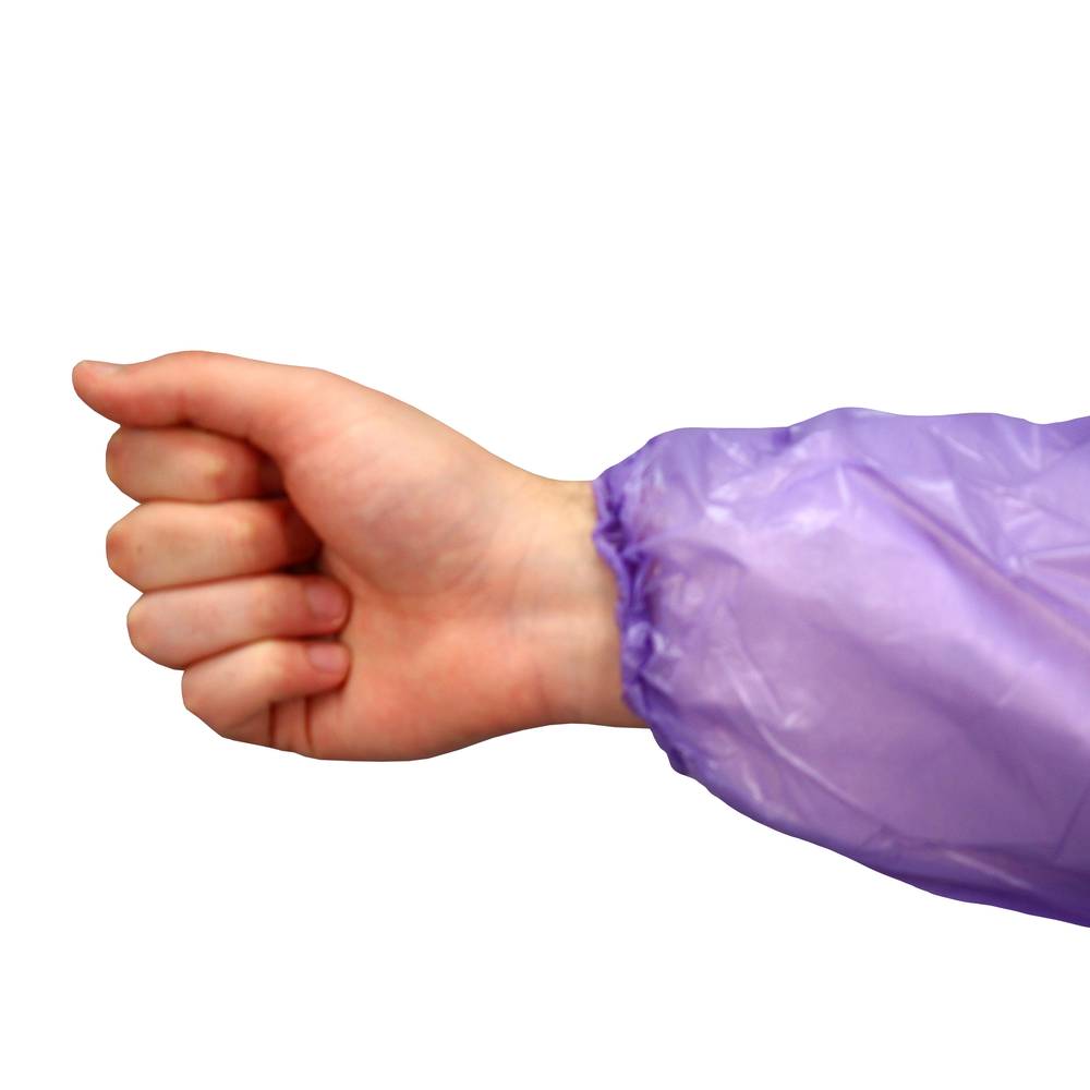 MCPE-60P Supply Source Safety Zone® CPE 60-in Gowns w/ Elastic Cuffs, 1.75-Mil (Purple)